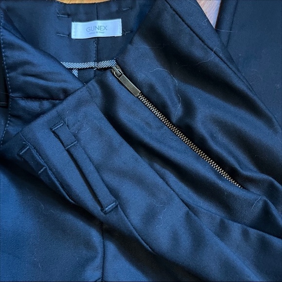 GUNEX Italian Wool Trousers with High Pleated Waist and Straight Leg 28 Waist - Picture 4 of 9